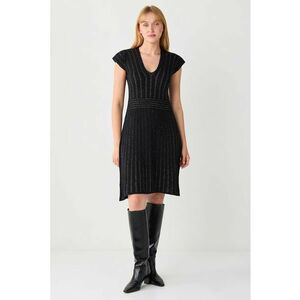 Rochie midi cu decolteu rotund - Negru imagine