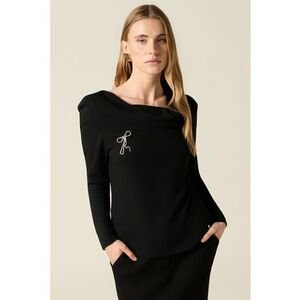 Bluza uni cu brosa - Negru imagine