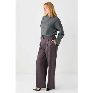 Pantaloni eleganti cu croiala ampla - Violet imagine