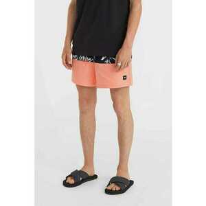 Pantaloni scurti de baie cu model Cali Block 15'' - Negru/Portocaliu imagine
