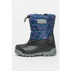 Cizme mid-calf de iarna cu segment matlasat Sneewy - Negru/Fucsia/Bleumarin imagine