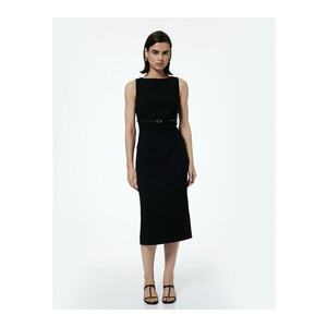Rochie dreapta fara maneci - Negru imagine