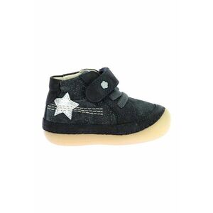 Pantofi de piele intoarsa cu velcro - Albastru ultramarin/Argintiu imagine