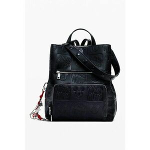 Rucsac din piele ecologica cu detalii cu Mickey Mouse - Negru imagine