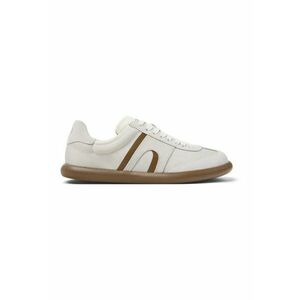 Pantofi sport din piele intoarsa cu insertii din plasa - Maro deschis/Alb murdar imagine