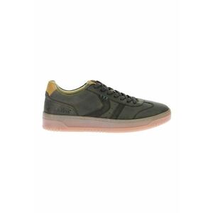Pantofi sport low-cut de piele - Kaki/Galben mustar imagine