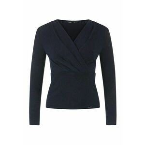Bluza cu decolteu cache-coeur si insertii de lurex imagine