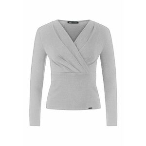 Bluza cu decolteu cache coeur si insertii de lurex imagine