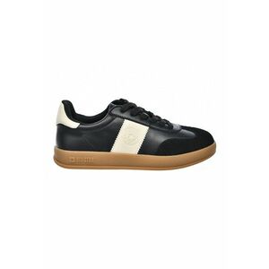 Pantofi sport de piele cu garnituri de piele intoarsa - Negru/Crem imagine