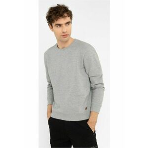 Bluza de trening cu decolteu la baza gatului B-Andy pentru barbati - Gri melange imagine