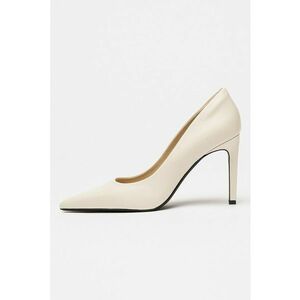Pantofi din piele cu toc stiletto Pump 90 - Crem imagine