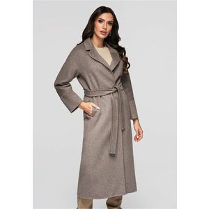 Palton lung elegant OW-COLC-0109 - Bej imagine
