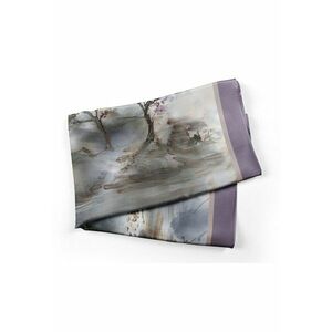 Esarfa cu imprimeu abstract - lila - 70x70cm imagine