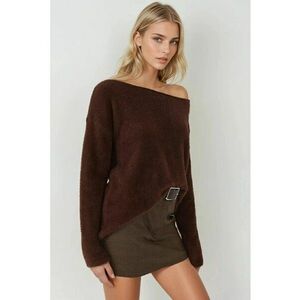 Pulover dama - Tricot - Maro castaniu - One Size imagine