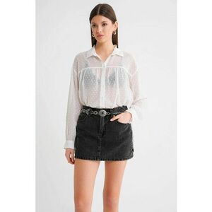 Camasa dama - cu maneca lunga - alb - textil imagine