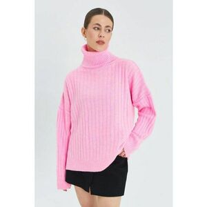 Pulover dama - supradimensionat - roz pudrat - tricot - imagine