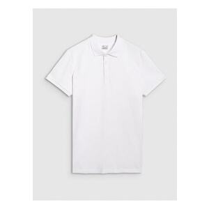Tricou Polo Barbati Bumbac Alb - Alb imagine