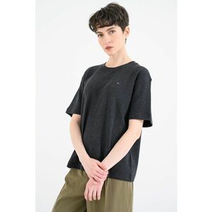 Tricou lejer din bumbac - Negru melange imagine