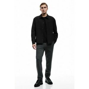 Pantaloni slim fit cu snur de ajustare - Gri inchis melange imagine