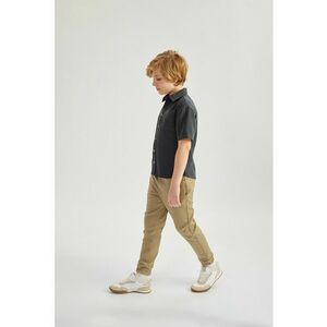 Pantaloni jogger cu buzunare laterale - Maro nisip imagine