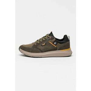 Pantofi sport cu segmente de piele intoarsa - Kaki imagine