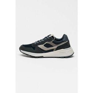 Pantofi sport cu insertii de piele intoarsa - Albastru ultramarin/Gri imagine