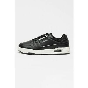 Pantofi sport cu insertii textile - Alb/Negru imagine