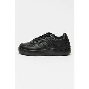 Pantofi sport de piele ecologica cu logo - Negru imagine