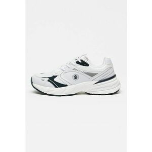 Pantofi sport de plasa si piele ecologica - Alb murdar/Negru imagine