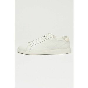 Pantofi sport din piele cu model uni Cupsole - Alb imagine