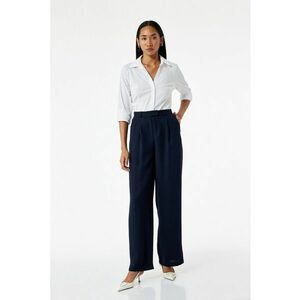 Pantaloni eleganti cu croiala ampla - Bleumarin imagine