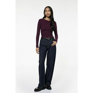 Bluza slim fit striata - Violet pruna imagine