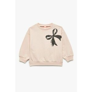 Bluza cu decolteu la baza gatului si imprimeu - Piersica imagine