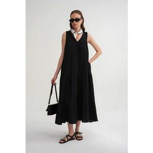 Rochie Midi fara maneci - Negru imagine