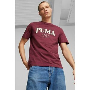 Tricou de bumbac cu imprimeu logo Squad - Alb fildes/Rosu inchis imagine