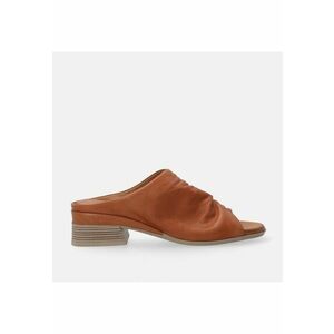 Papuci de piele cu aspect drapat imagine