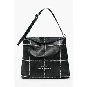 Rucsac convertibil cu model in carouri - Alb/Negru imagine