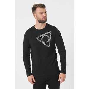 Bluza slim fit de bumbac - Negru imagine