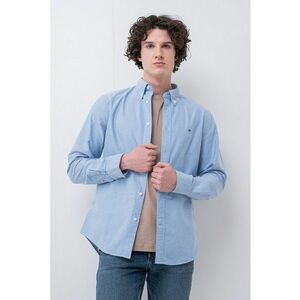 Camasa Oxford regular fit Heritage - Albastru deschis melange imagine
