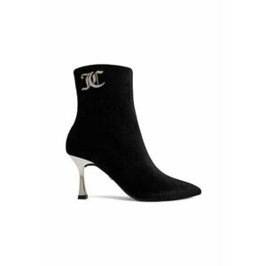 Botine dama negre - cu fermoar - tesatura imagine