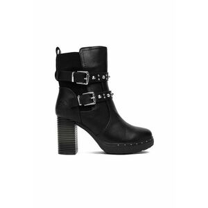 Botine dama negru - fermoar - tesatura imagine