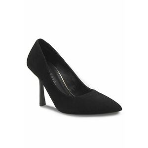 Pantofi dama - toc - piele naturala - negru - imagine