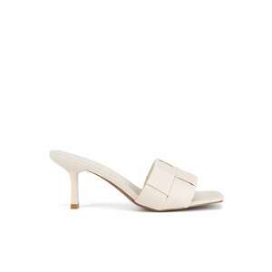 Slapi cu toc dama - bej - imagine