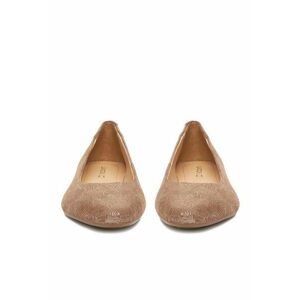 Balerini dama - bej - piele naturala - imagine
