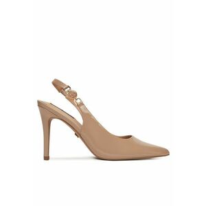 Sandale dama - bej - toc inalt - imagine