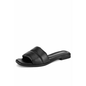 Slapi dama - piele naturala - negru - imagine