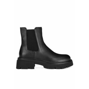 Botine dama C-WFA3115-1Z - Piele naturala - Negru - Negru imagine