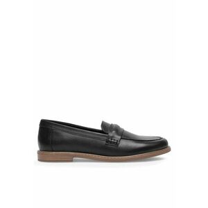 Mocasini dama - piele naturala - negru - imagine
