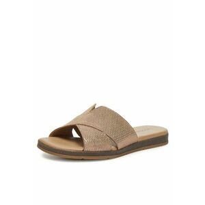 Slapi dama - bej - piele naturala imagine