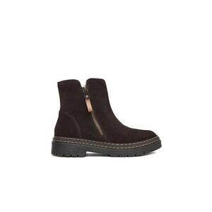 Botine dama - piele naturala - maro - - Maro imagine